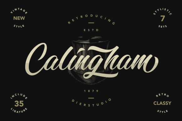 Calingham Font: Elegant Script for Editorial Design