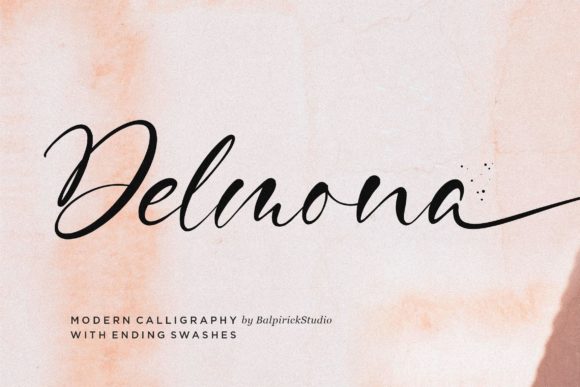 Delmona: A Flowing Handwritten Font for Creative Projects