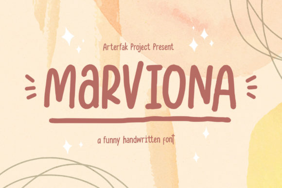 Marviona: A Cute Handwritten Font for Creative Projects