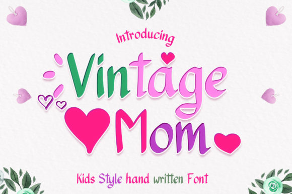 Vintage Mom: A Joyful Handwritten Font